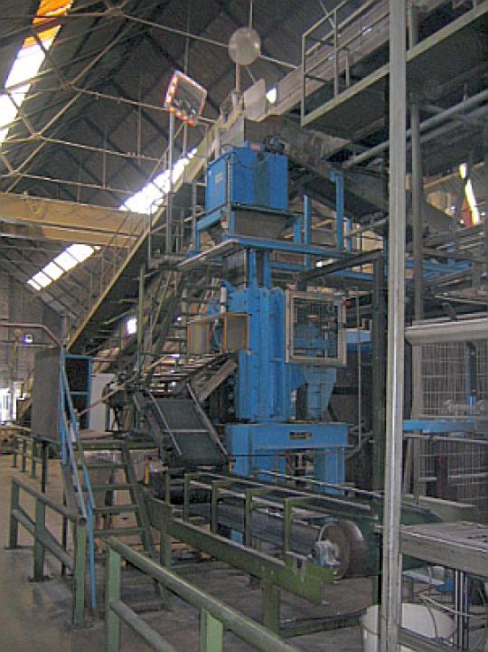 Rubber recycling plant